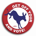 Get Off Your Donkey and Vote Button