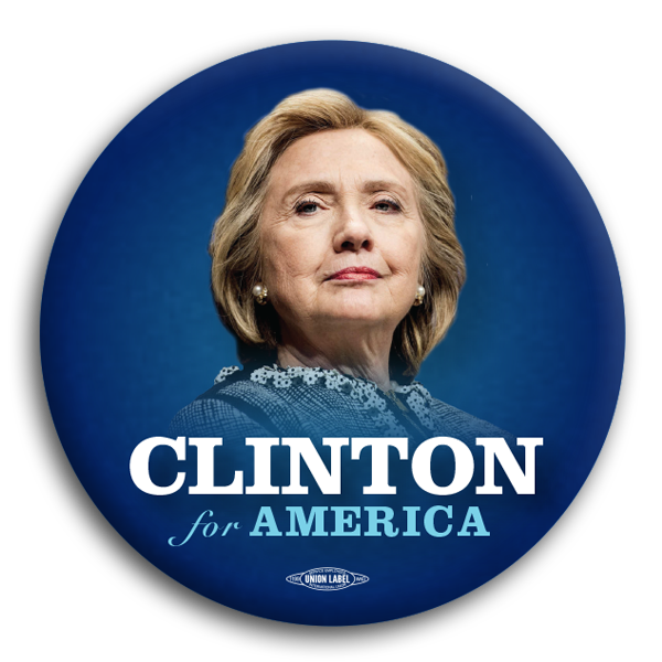 Clinton for America Photo Button