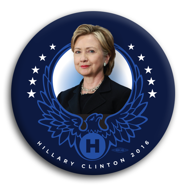 Hillary Clinton 2016 Eagle Photo Button