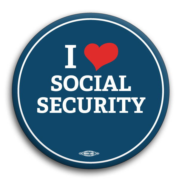 I Heart Social Security Button