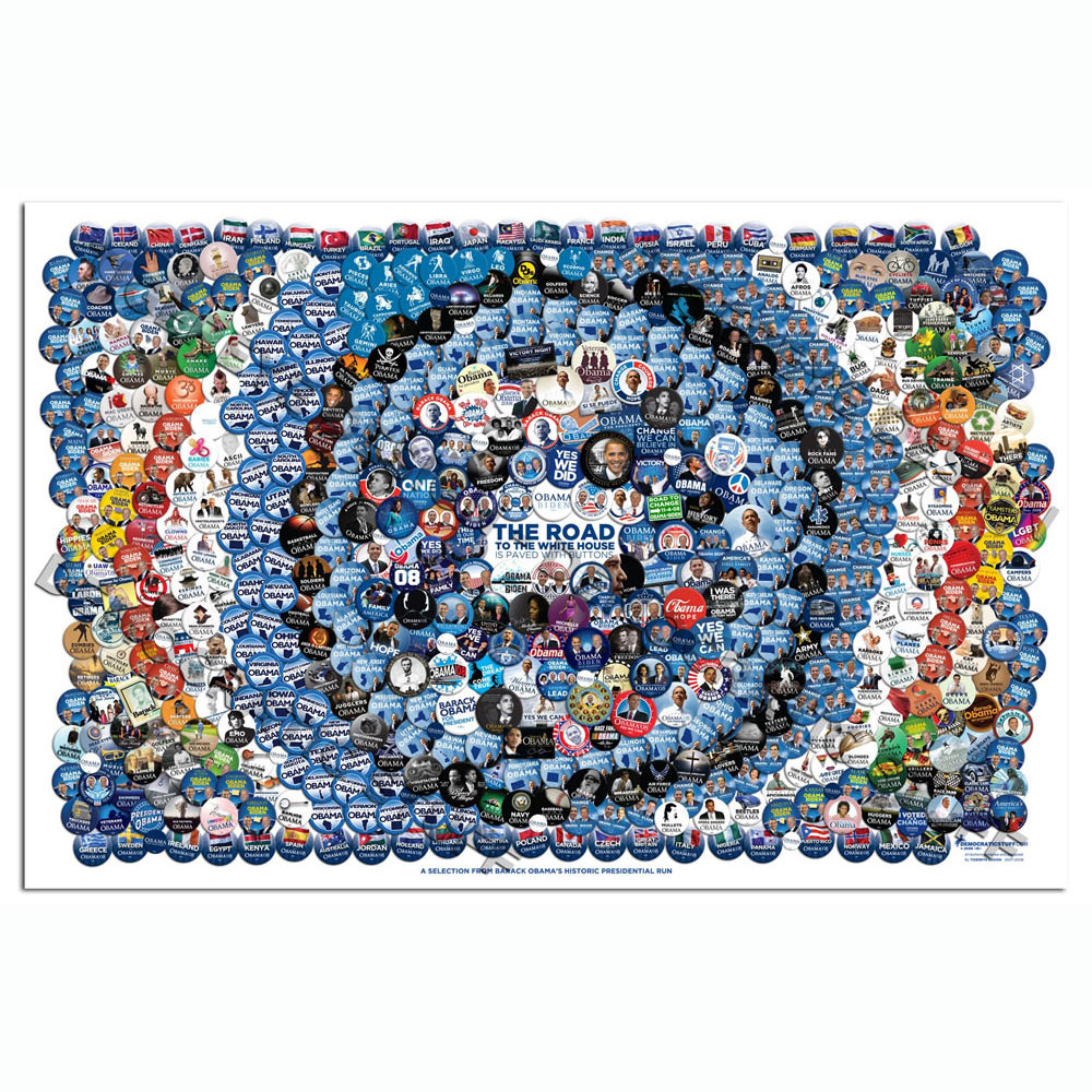 The Road to the White House is Paved with Buttons Poster