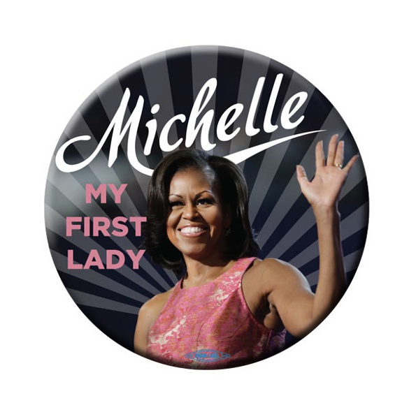 Americas Sweethearts President Barack Michelle Obama Democrat Button Pin 3" 