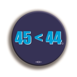 45<44 Blue 3" Button 