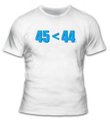 45<44 in Blue T-Shirt 