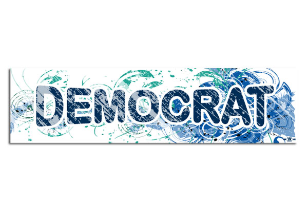 Democrat Fancy Design Bumper Sticker