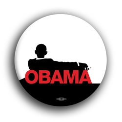 Obama Black and Red 2.25" Button 