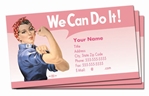 We Can Do It! Pink Rosie Business Cards