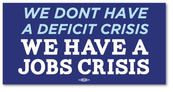 No Deficit Crisis Bumper Sticker