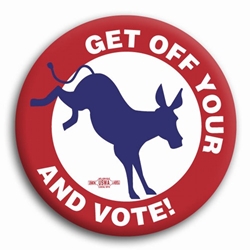 Get Off Your Donkey and Vote Button