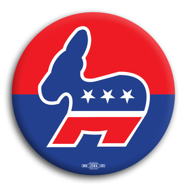 Democratic Donkey Button