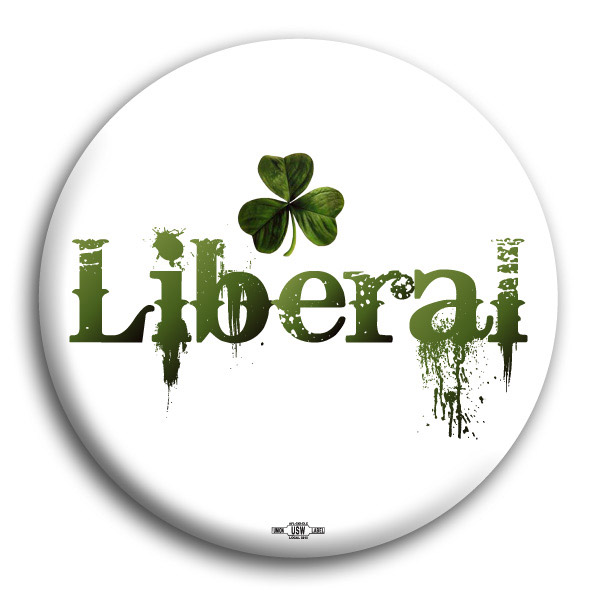 Liberal Shamrock Button