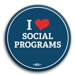 I Heart Social Programs Button