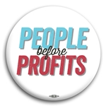 People Before Profits Button (White)