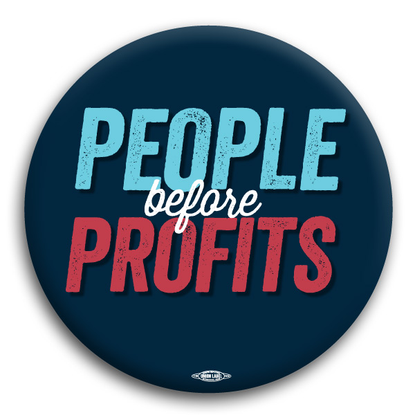 People Before Profits Button (Navy)