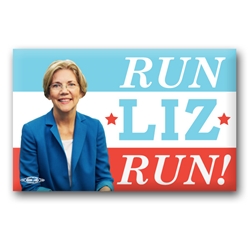 Run Liz Run Elizabeth Warren Button