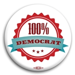 100 Percent Democrat Button
