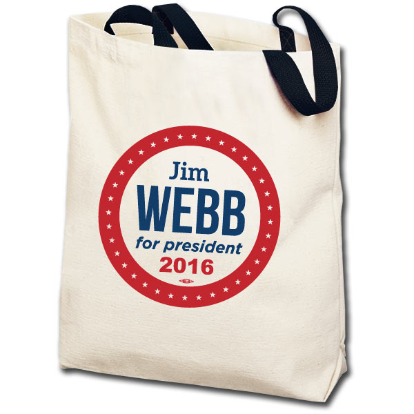 Jim Webb for President Tote Bag