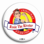 Rosie the Riveter White Button