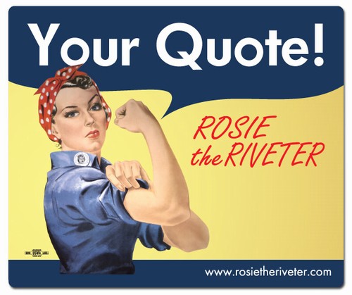 Personalized Rosie the Riveter Mouse Pad