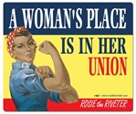 A Woman's Place... Ethnic Rosie the Riveter Mouse Pad