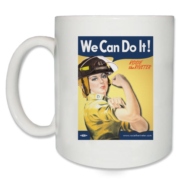We Can Do It! Firefighter Rosie the Riveter Coffee Mug