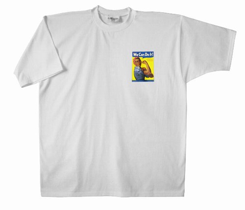 We Can Do It! Ethnic Rosie the Riveter Left Crest T-Shirt