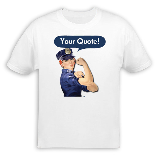 Personalized Police Officer Rosie the Riveter T-Shirt