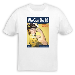 We Can Do It! Firefighter Rosie the Riveter T-Shirt
